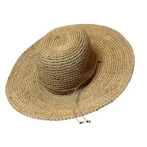 Scala Collection Natural Fiber Straw Hat Wide Brim Sun Hat